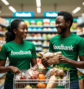 Shopping at Foodbank